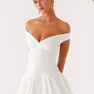 Peppermayo Strapless White Dress